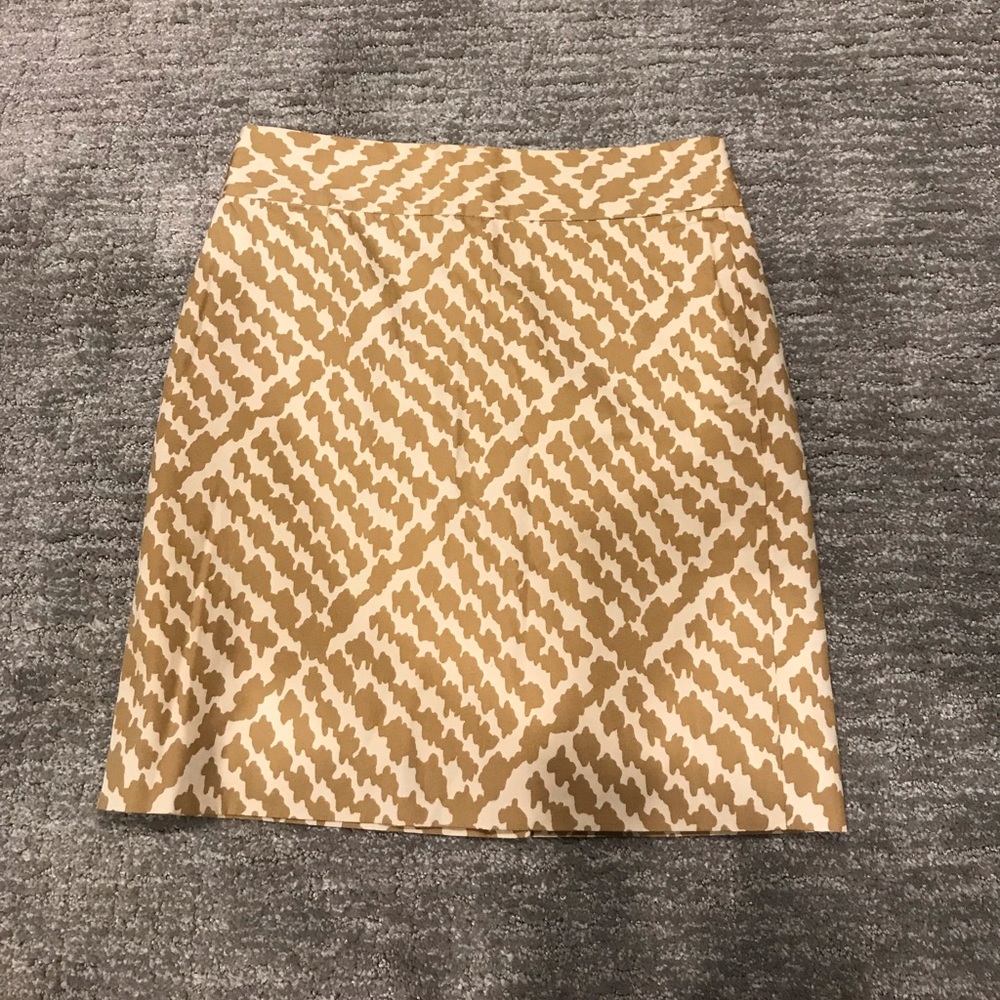 J. Crew - Tan and white skirt